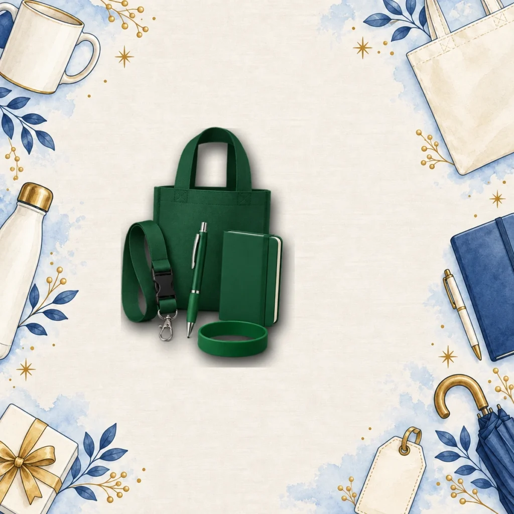 forest green trade show giveaway kits for technology