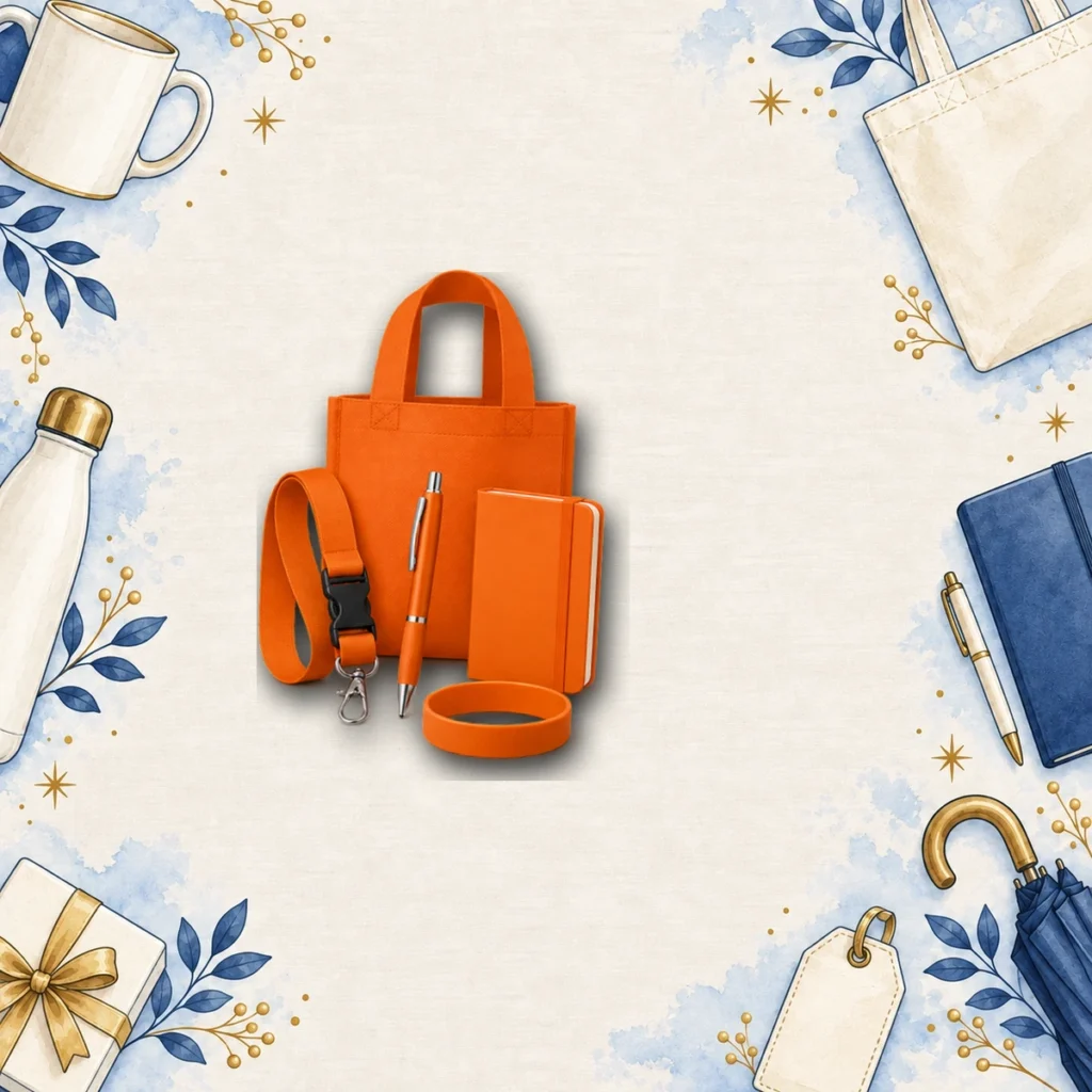 orange trade show giveaway kits for healthcare