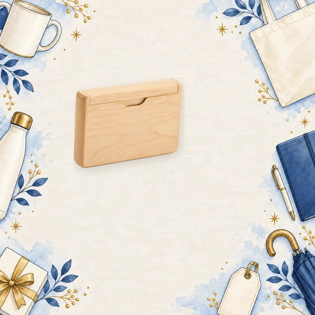 light maple walnut business card holders for real estate