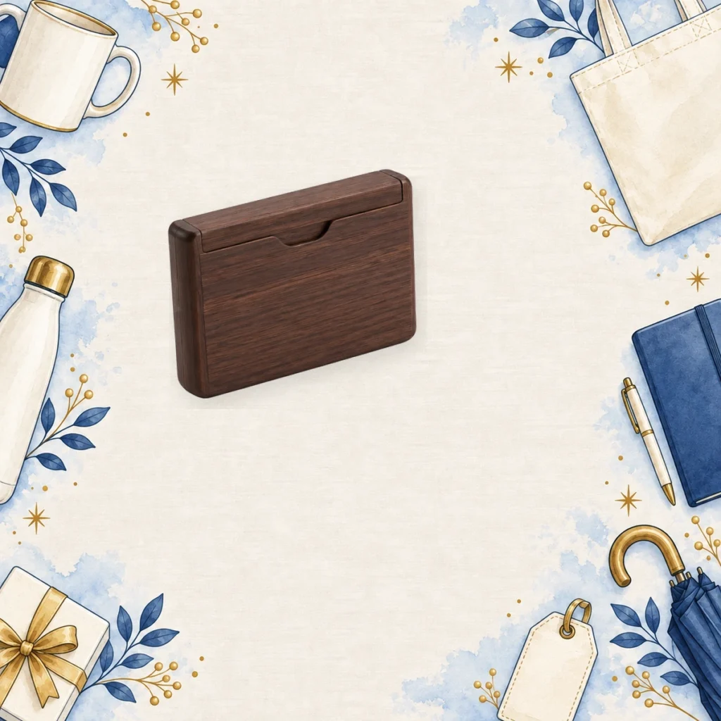 dark walnut walnut business card holders for hospitality