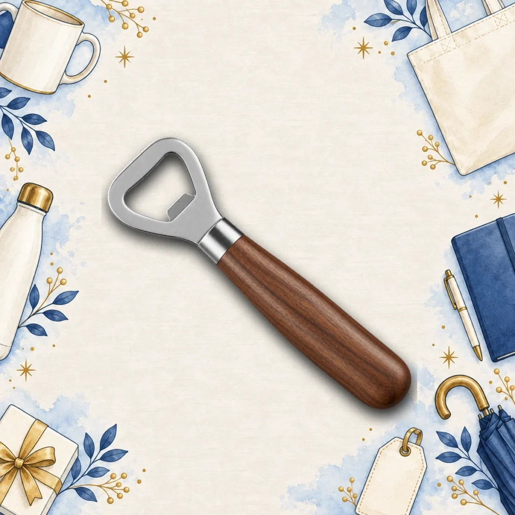 walnut wooden promotional bottle opener