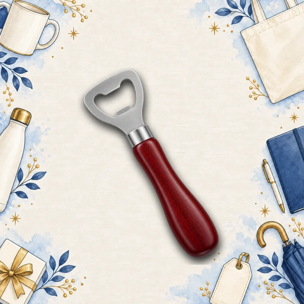 mahogany wood custom bottle opener
