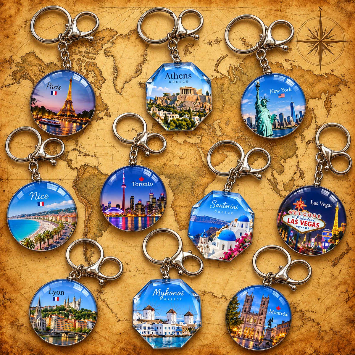 Glass Souvenir Keychain product collection