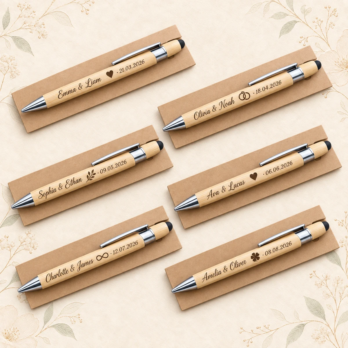 Personalized Bamboo Wedding Pen product collection