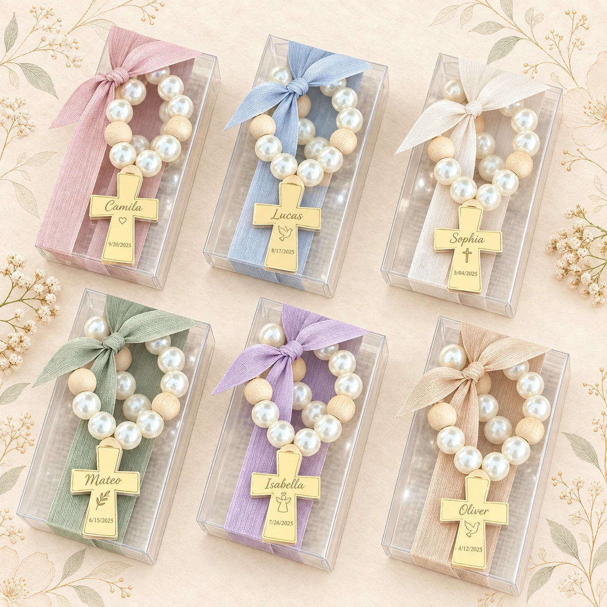 Personalized Baptism Rosary Favor product collection
