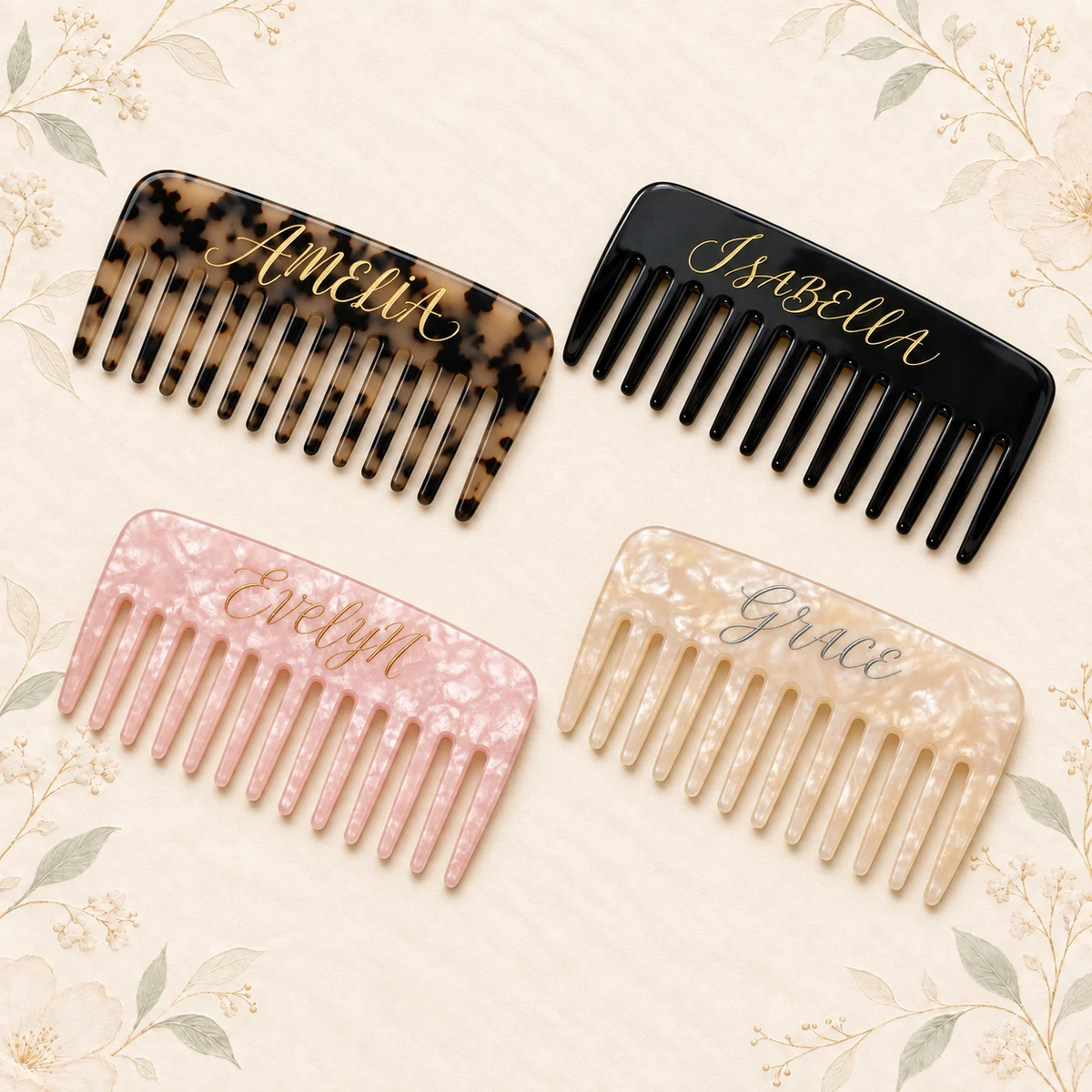 Personalized Bridesmaid Hair Comb product collection
