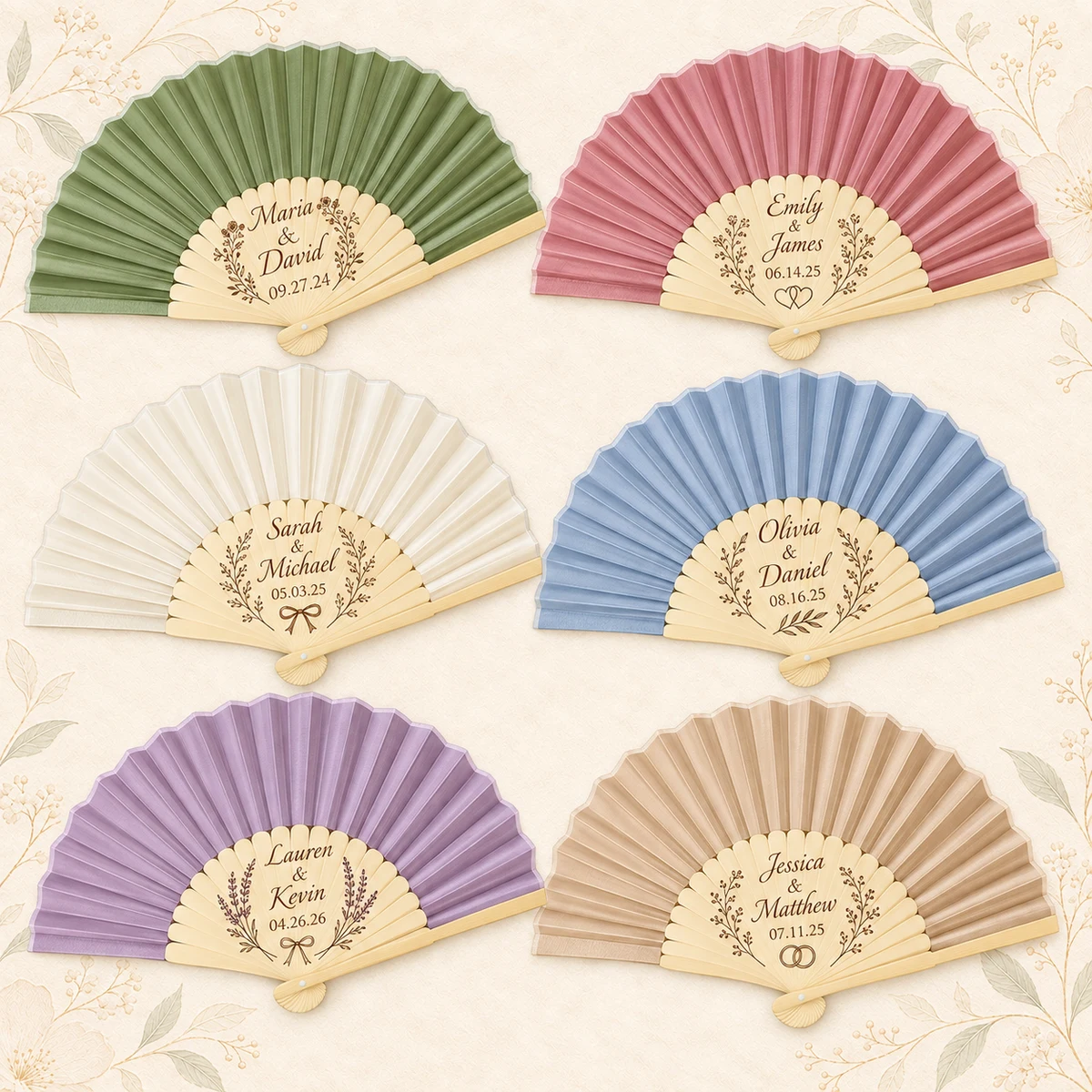 Personalized Folding Wedding Hand Fan product collection