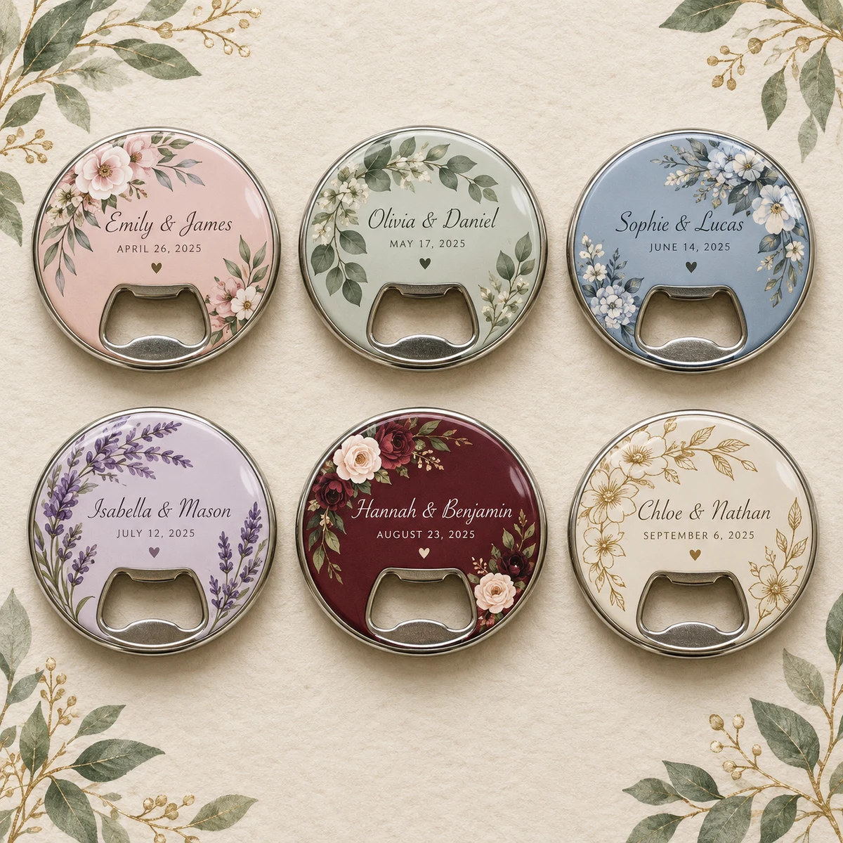 Personalized Magnetic Wedding Bottle Opener product collection