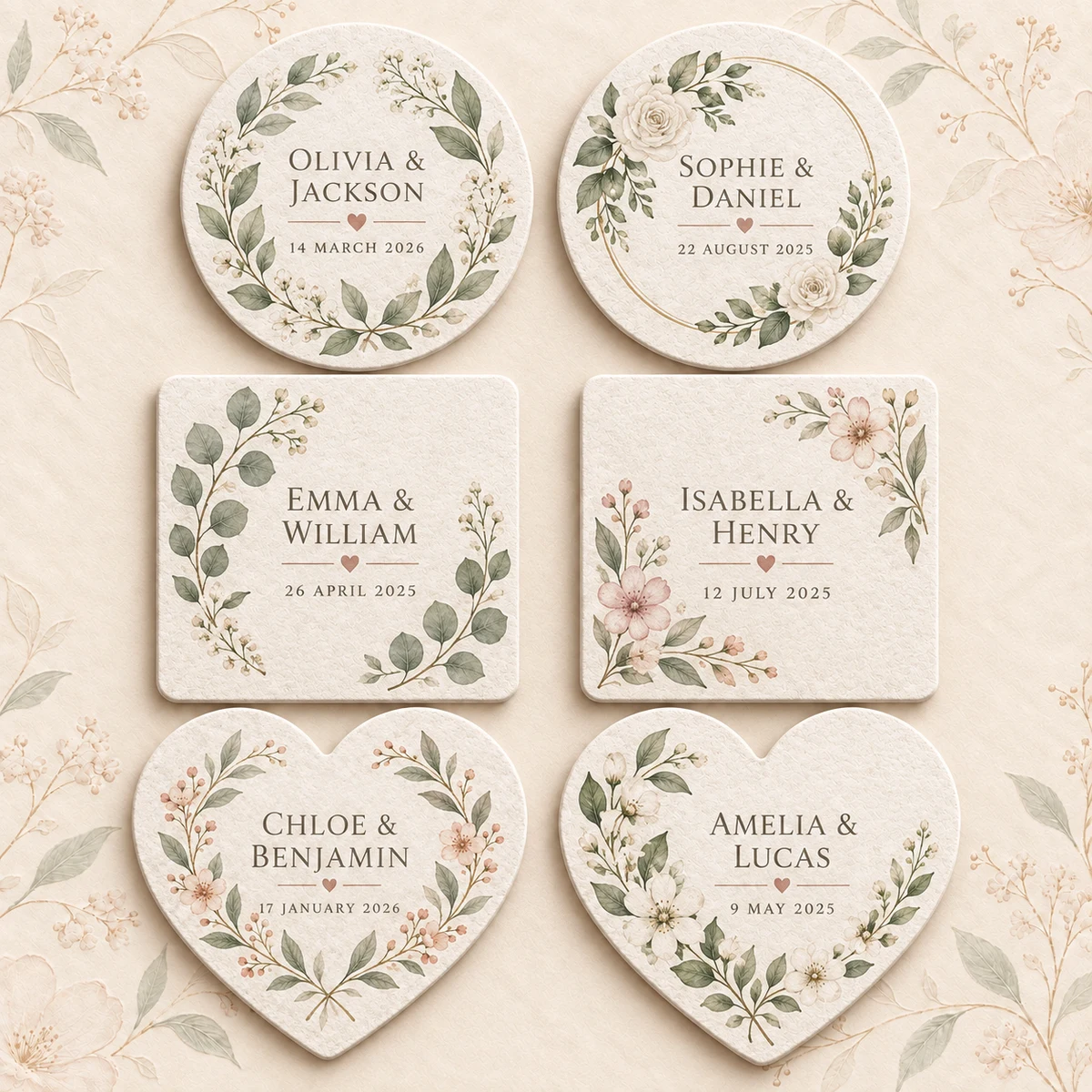 Personalized Wedding Coaster product collection