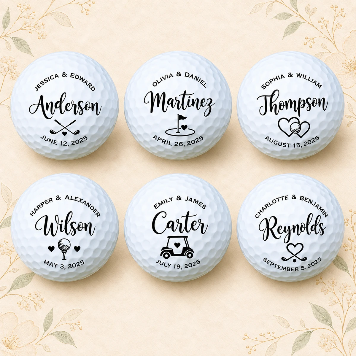 Personalized Wedding Golf Ball product collection