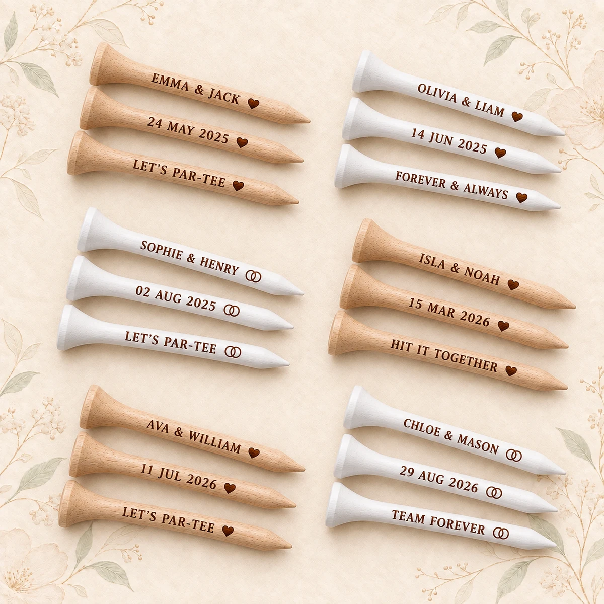 Personalized Wedding Golf Tees product collection