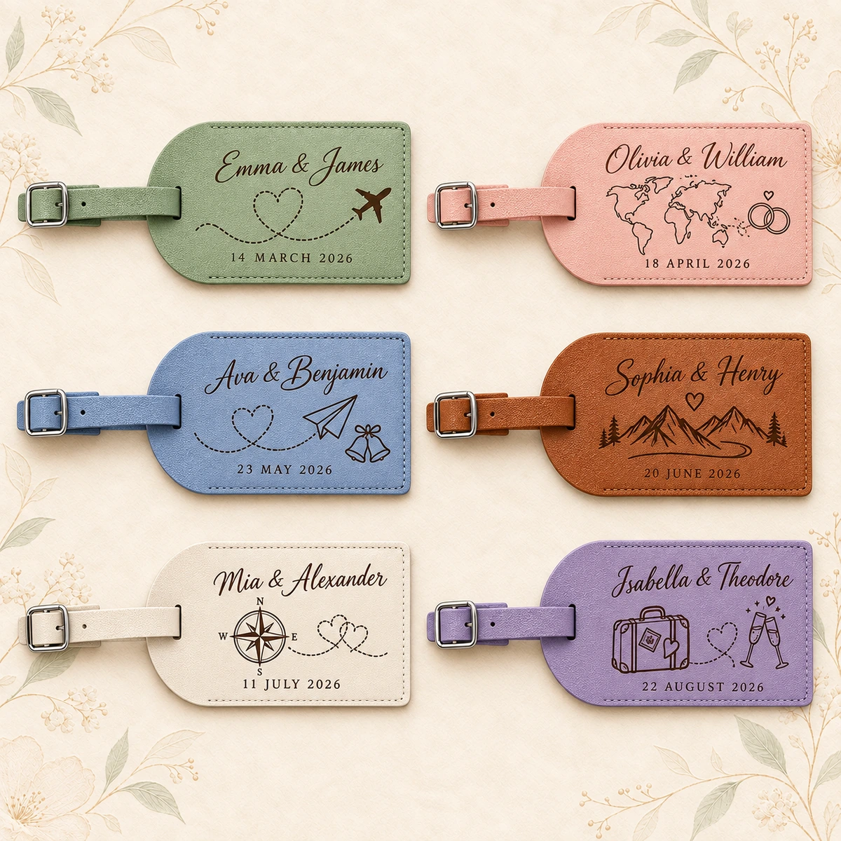 Personalized Wedding Luggage Tag product collection