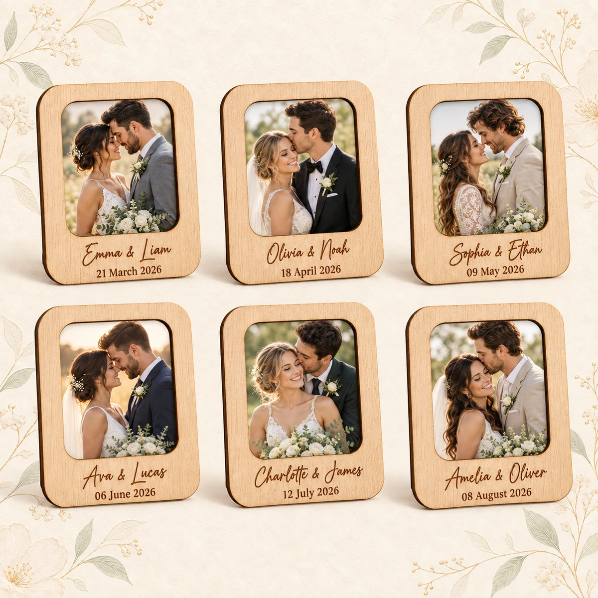 Personalized Wood Wedding Photo Frame product collection