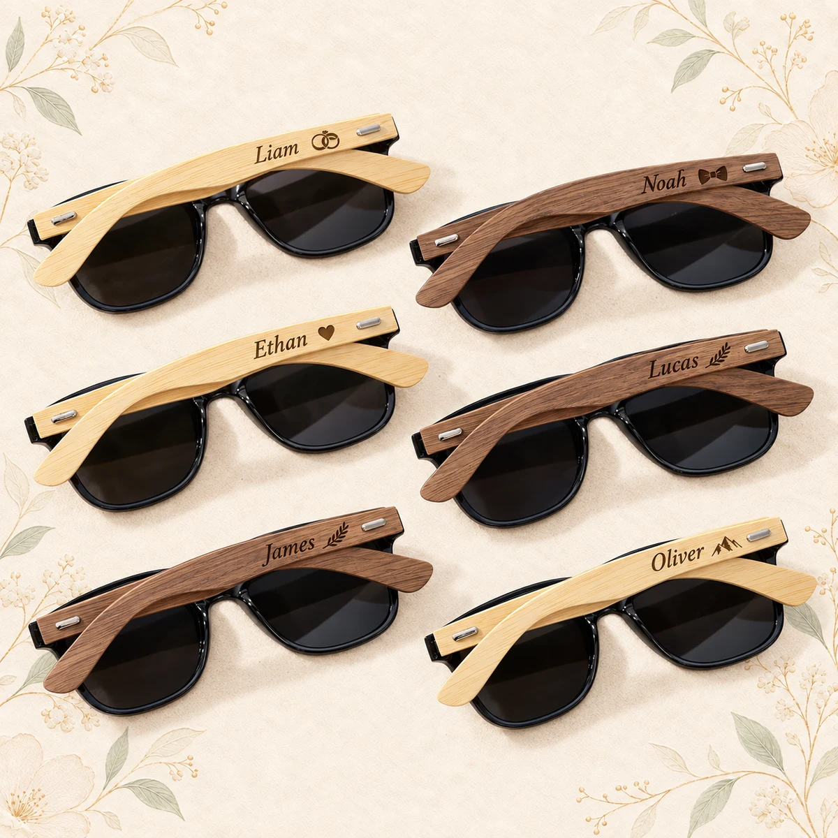 Personalized Wood Wedding Sunglasses product collection