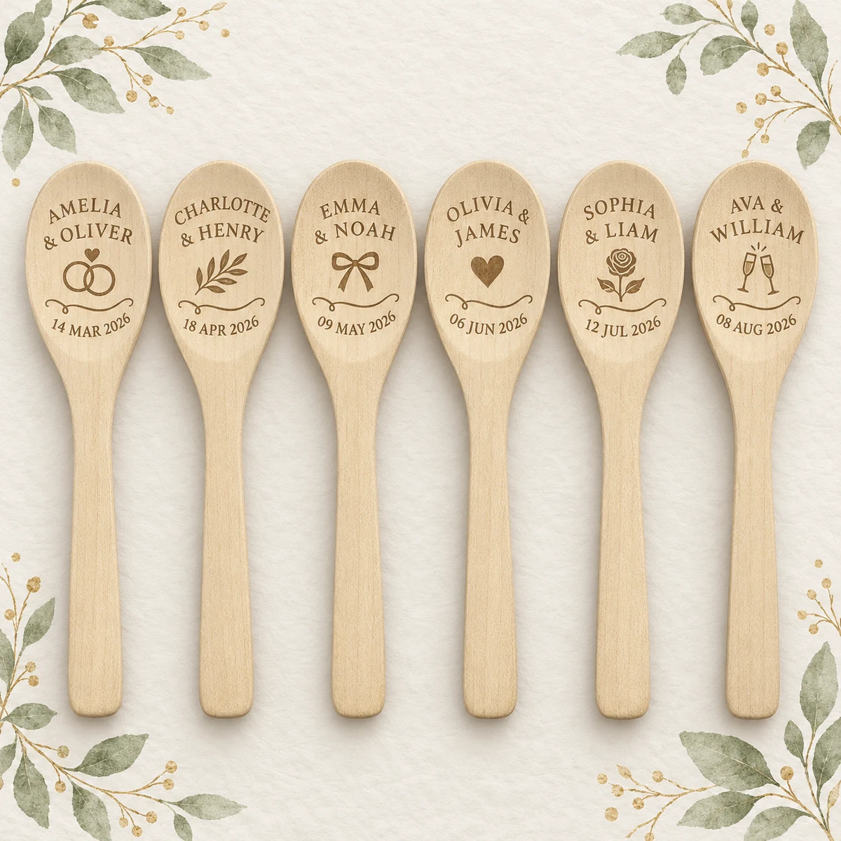 Personalized Wooden Wedding Spoon product collection