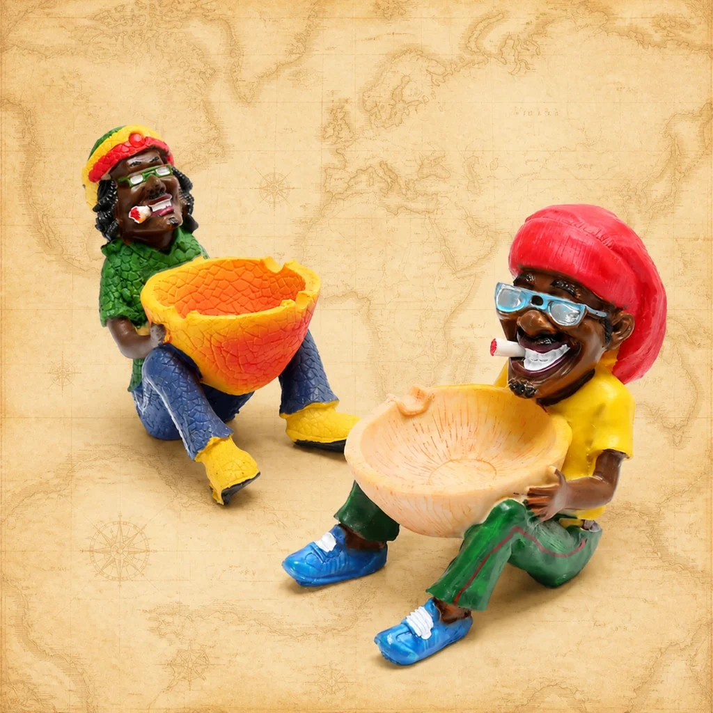 Customized Jamaica polyresin souvenir ashtray