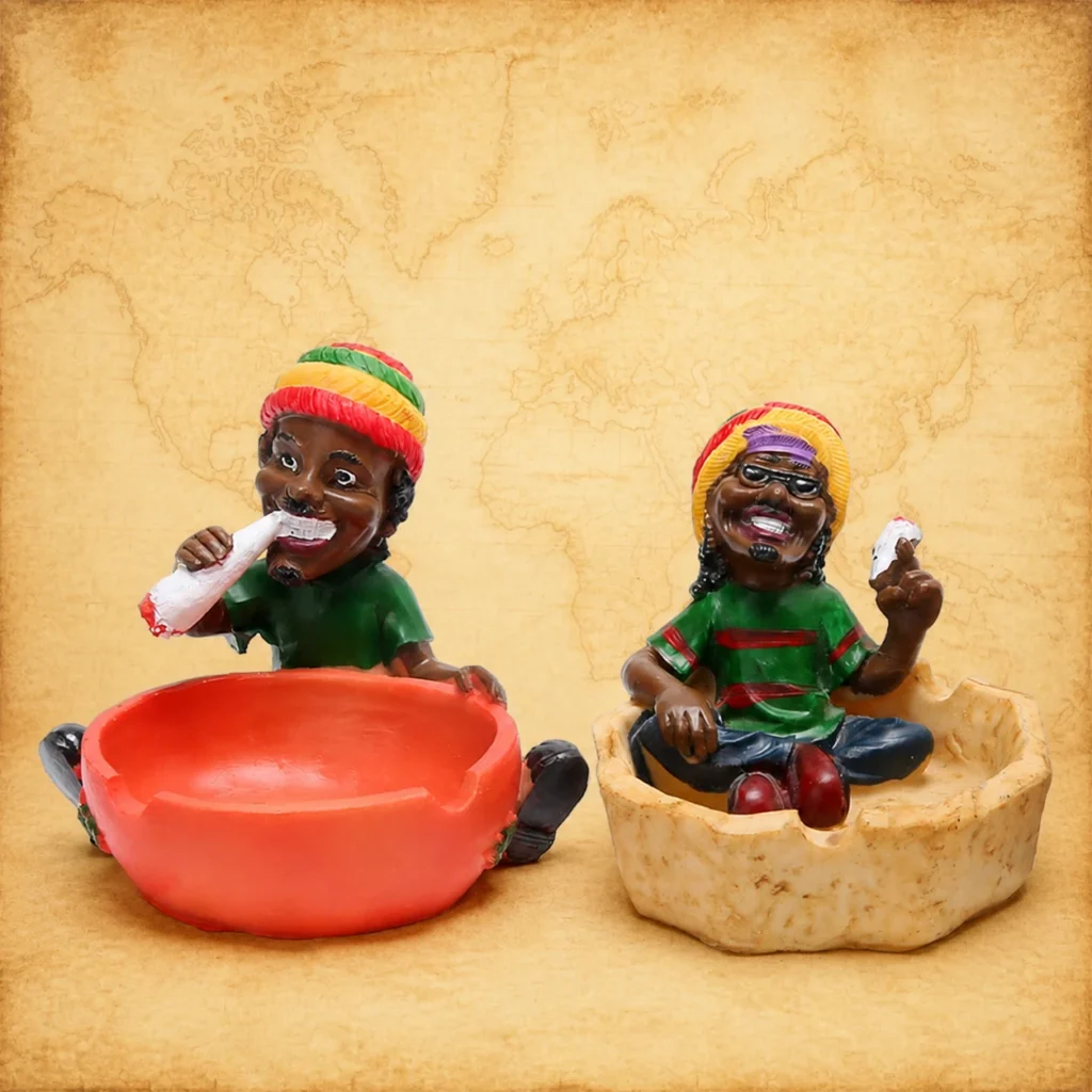 Personalized Jamaica polyresin ashtray for tourism souvenirs