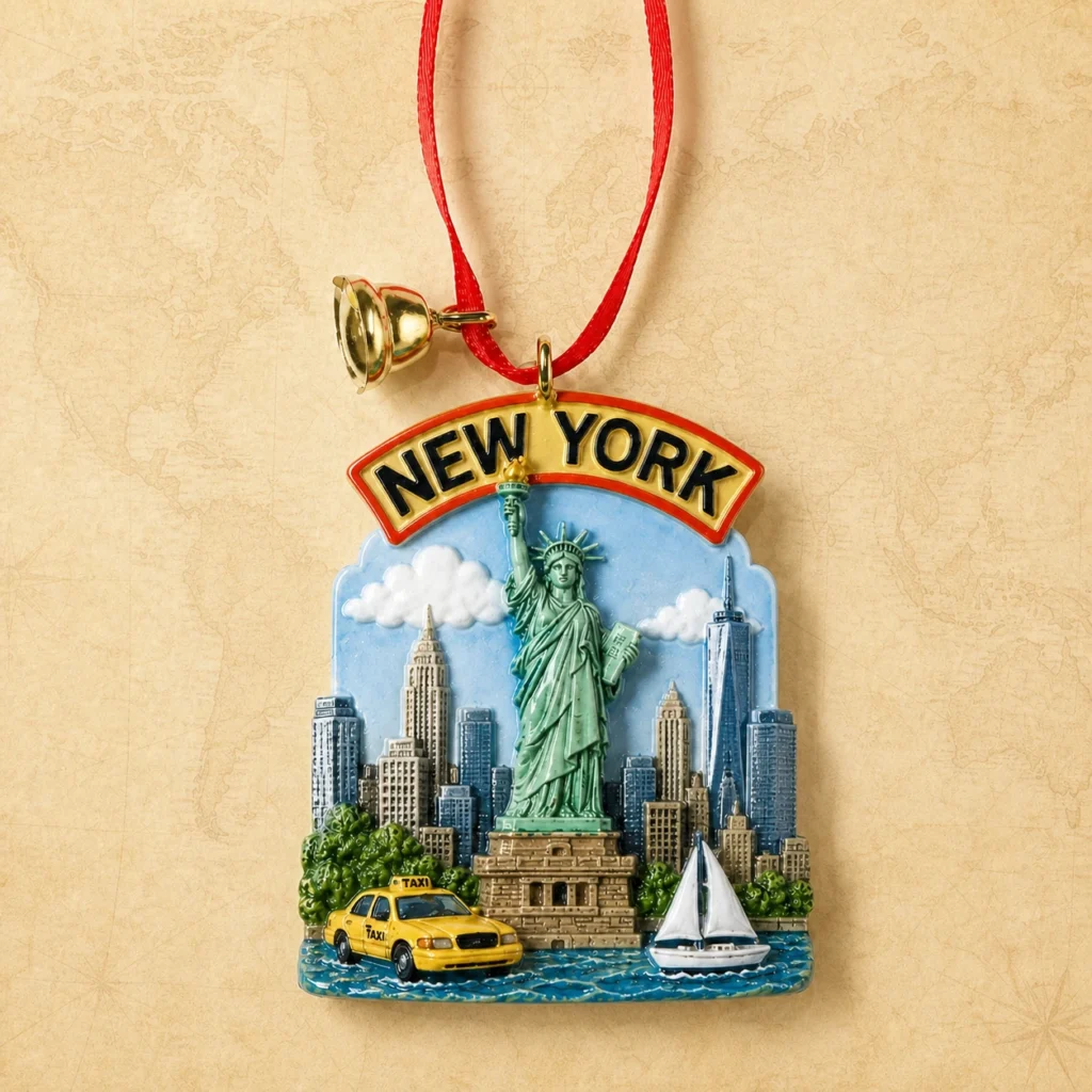Personalized New York Statue of Liberty Christmas ornament