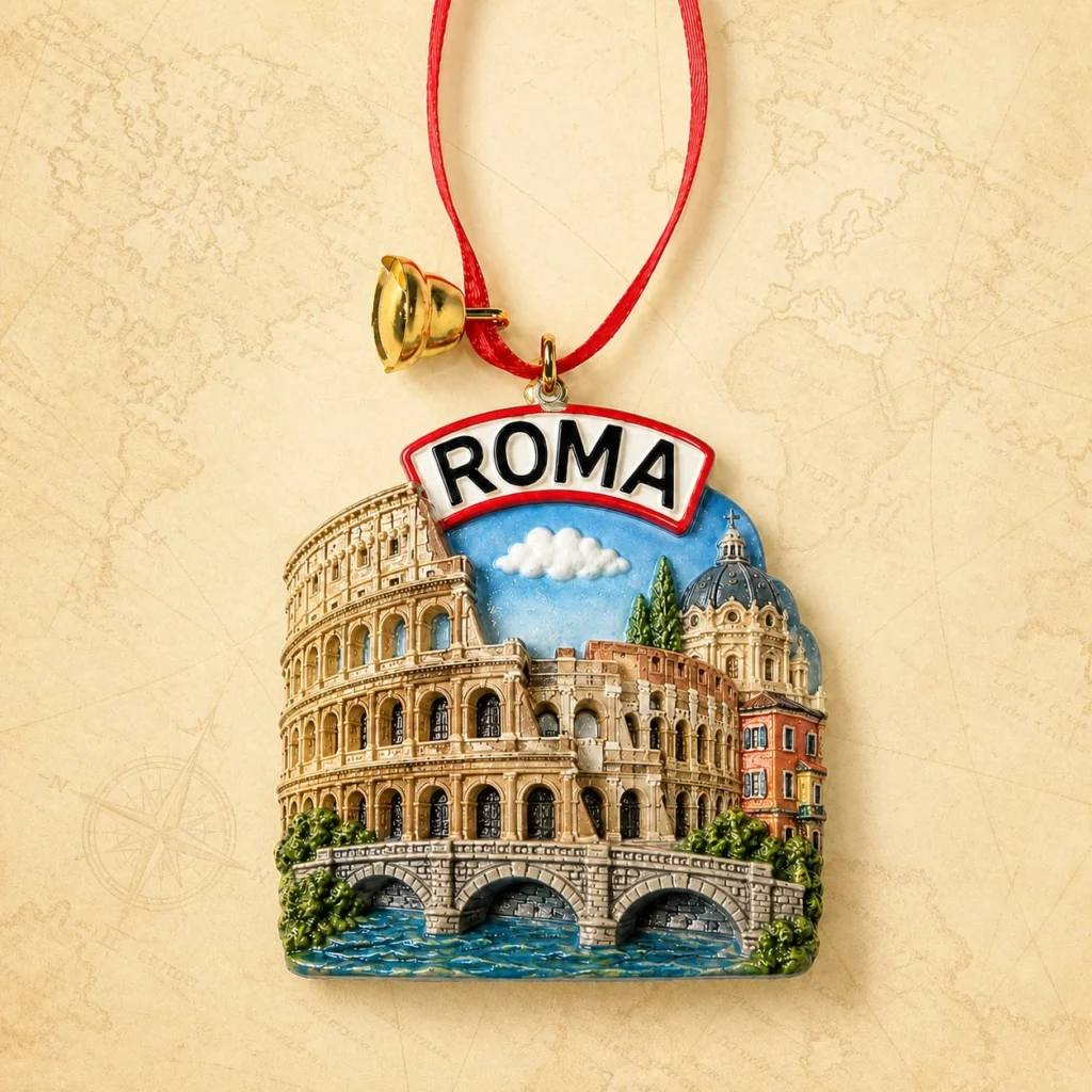 Custom Rome Colosseum polyresin Christmas ornament