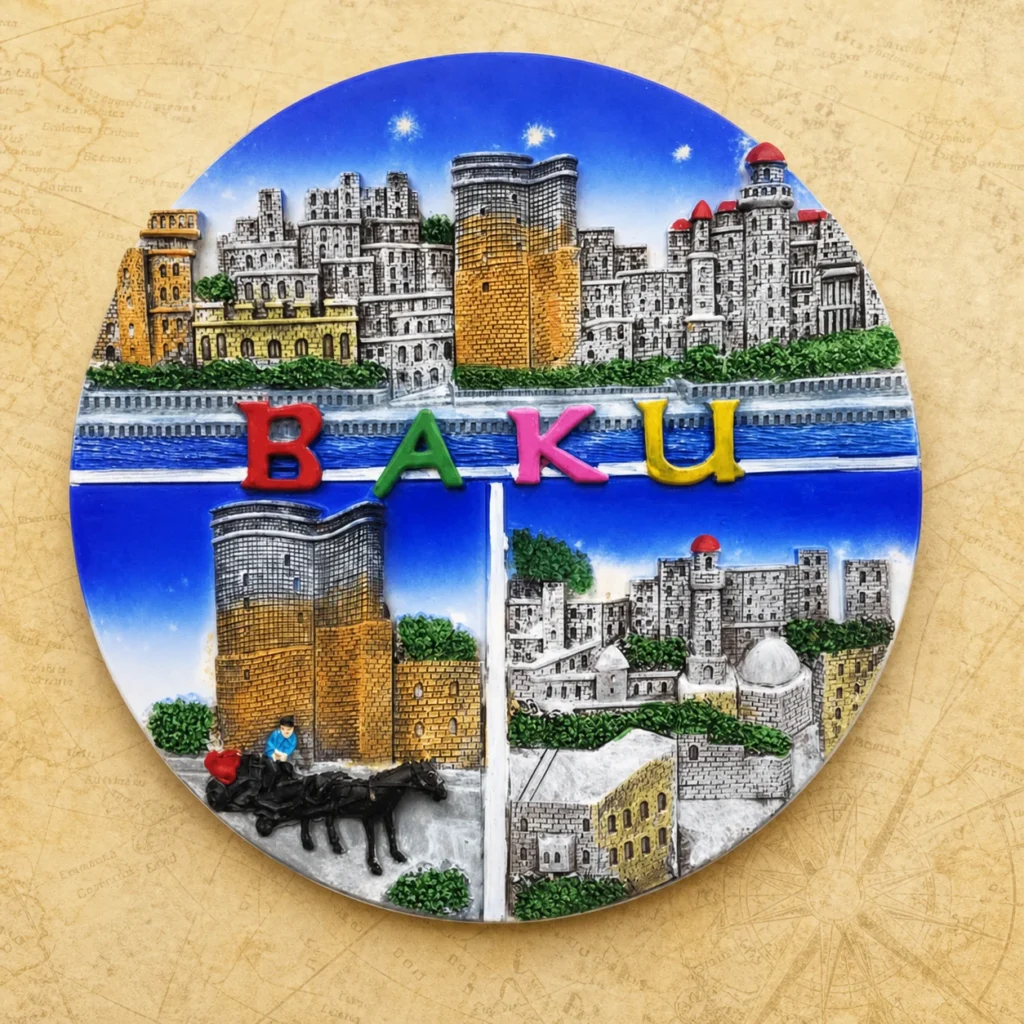 Customized Baku Azerbaijan polyresin decorative plate