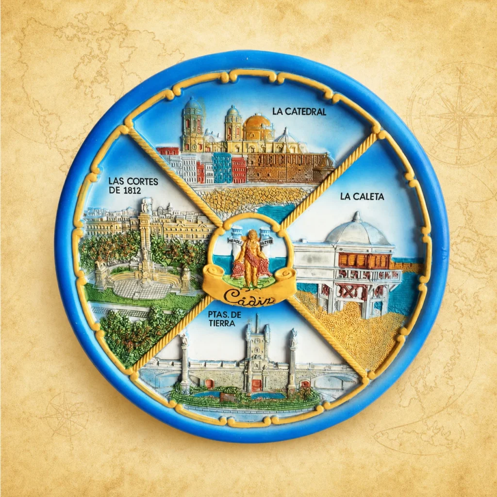 Customized Cádiz Spain polyresin decorative plate
