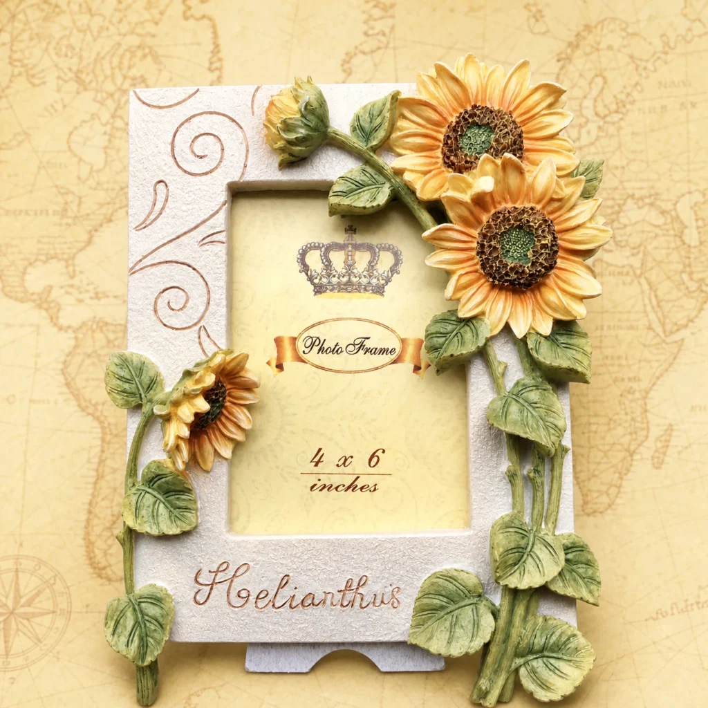 Custom Tuscany Italy sunflower polyresin photo frame