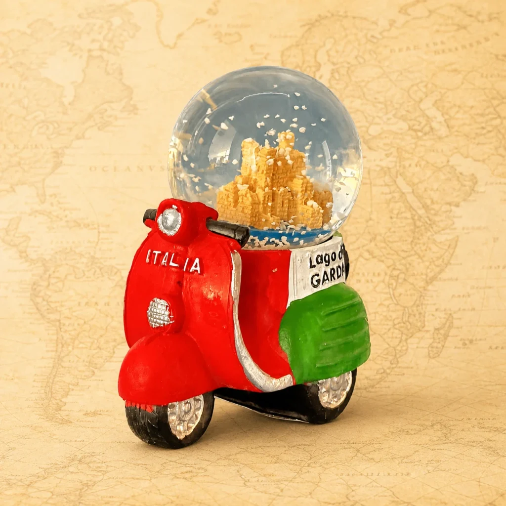 Bespoke Lake Garda Italy polyresin snow globe