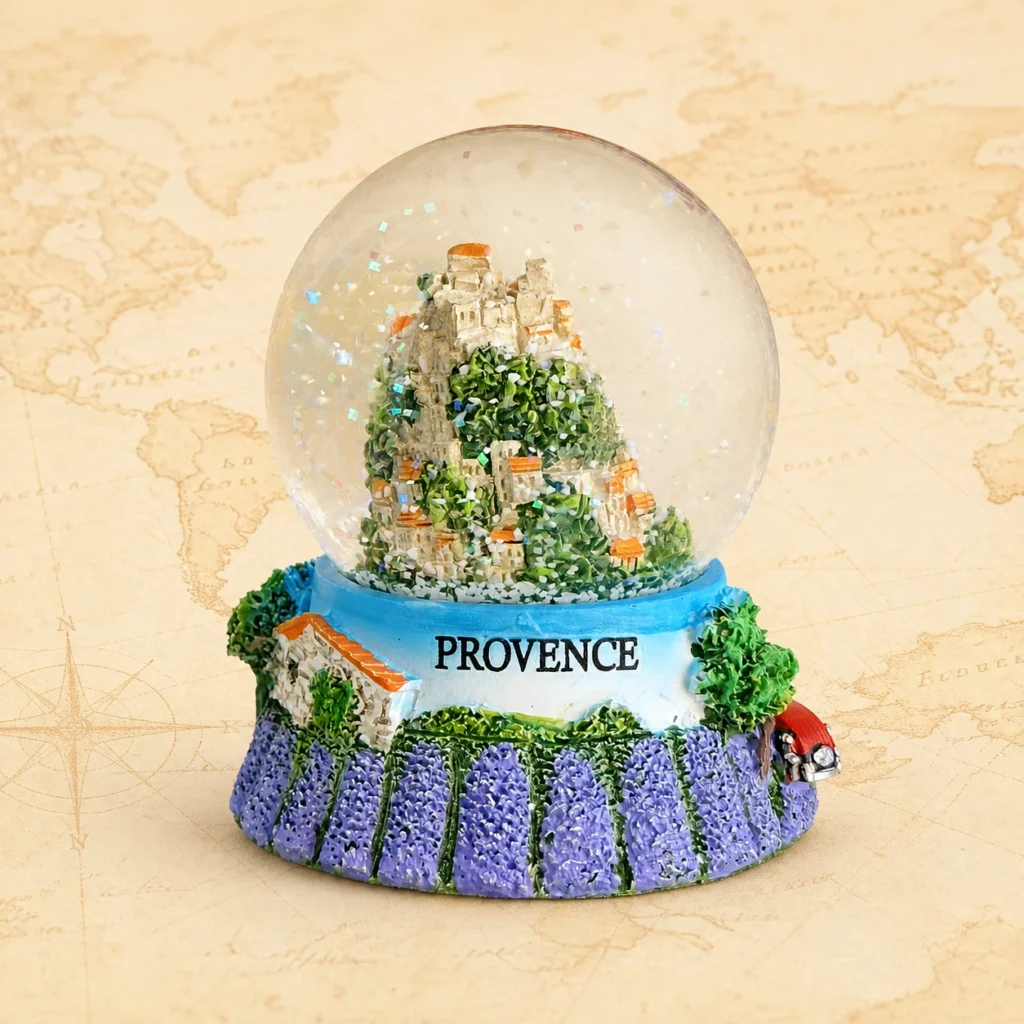Customizable Provence France polyresin snow globe