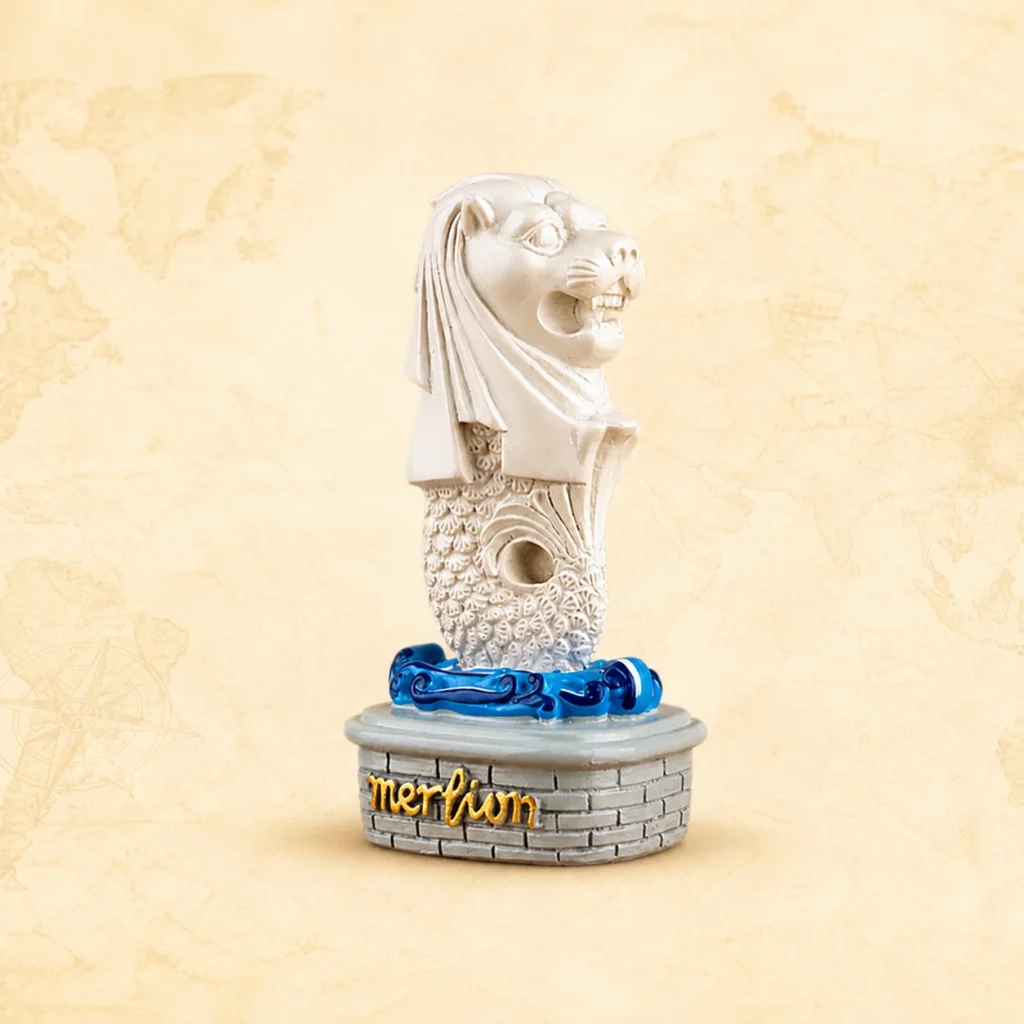 Custom Singapore Merlion polyresin statuette