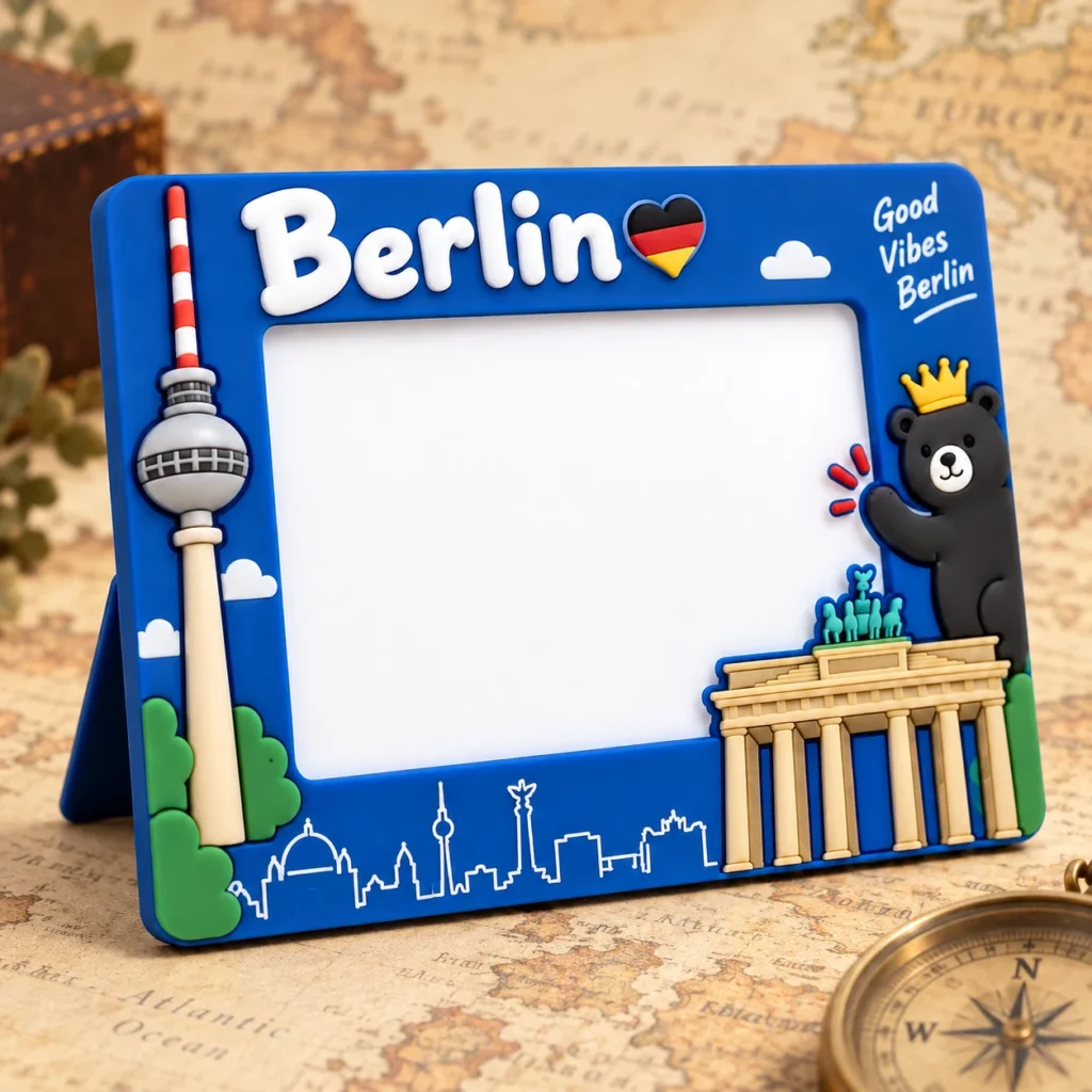 Berlin, Germany soft PVC souvenir photo frame with custom destination design
