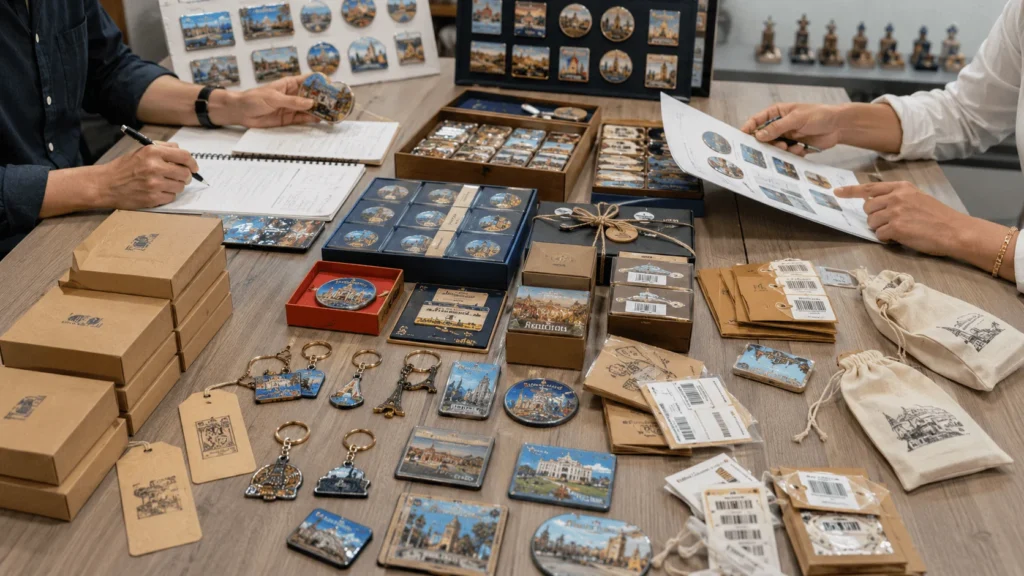Souvenir packaging and SKU planning for gift shops museums and tourist attractions
