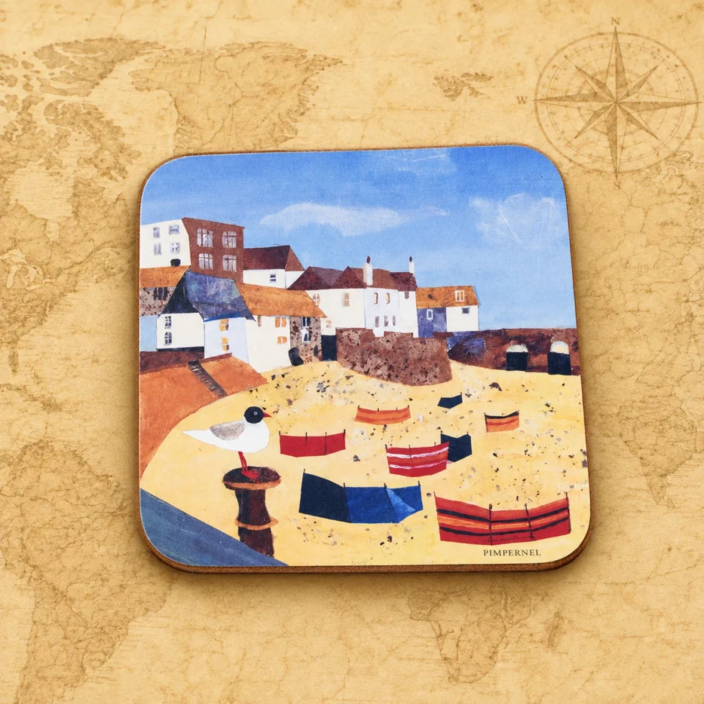 St Ives England UK wooden souvenir coaster
