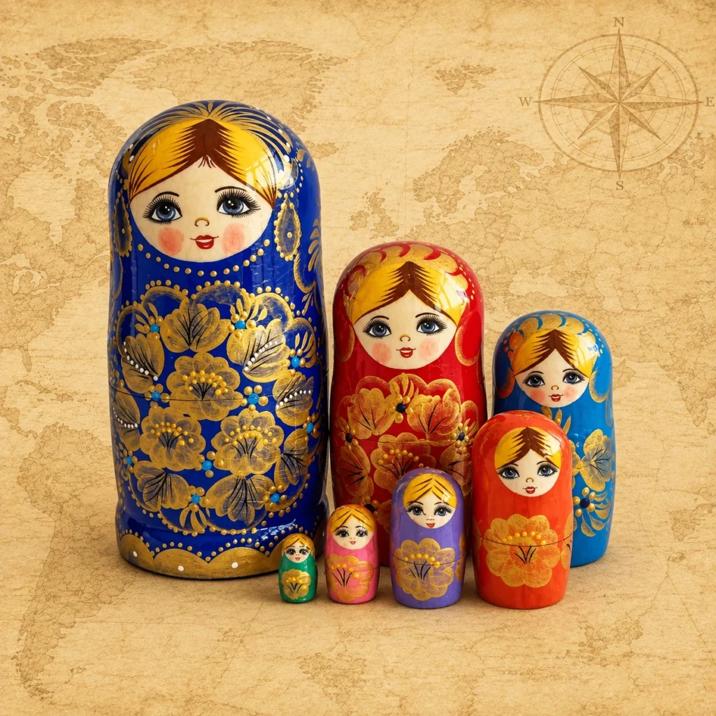Russian Nesting Dolls wooden souvenir decoration