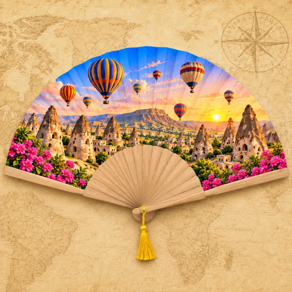 Cappadocia Turkey wooden souvenir fan