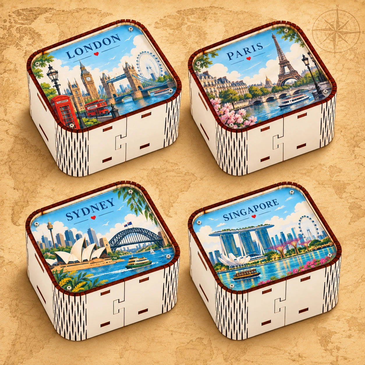 Wooden Souvenir Music Box product collection