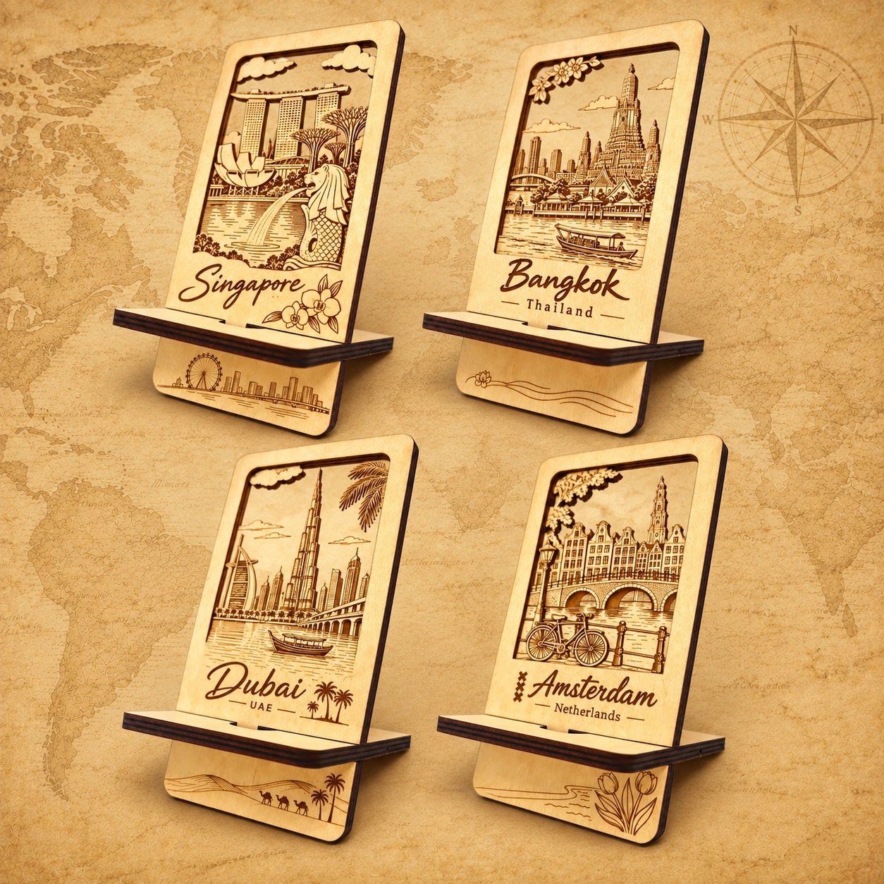 Wooden Souvenir Phone Stand product collection
